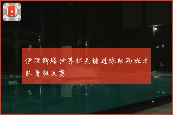 伊涅斯塔世界杯关键进球助西班牙队晋级决赛